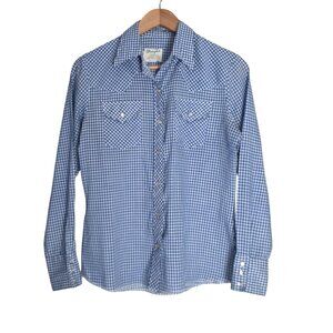 Men's - Wrangler Pearl Snap Long Sleeve Western Shirt, Size 38